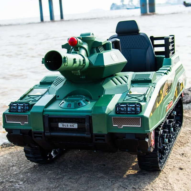 Kids Electric Car Green Tank